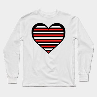 Heart stripes 8bit pixel art Long Sleeve T-Shirt